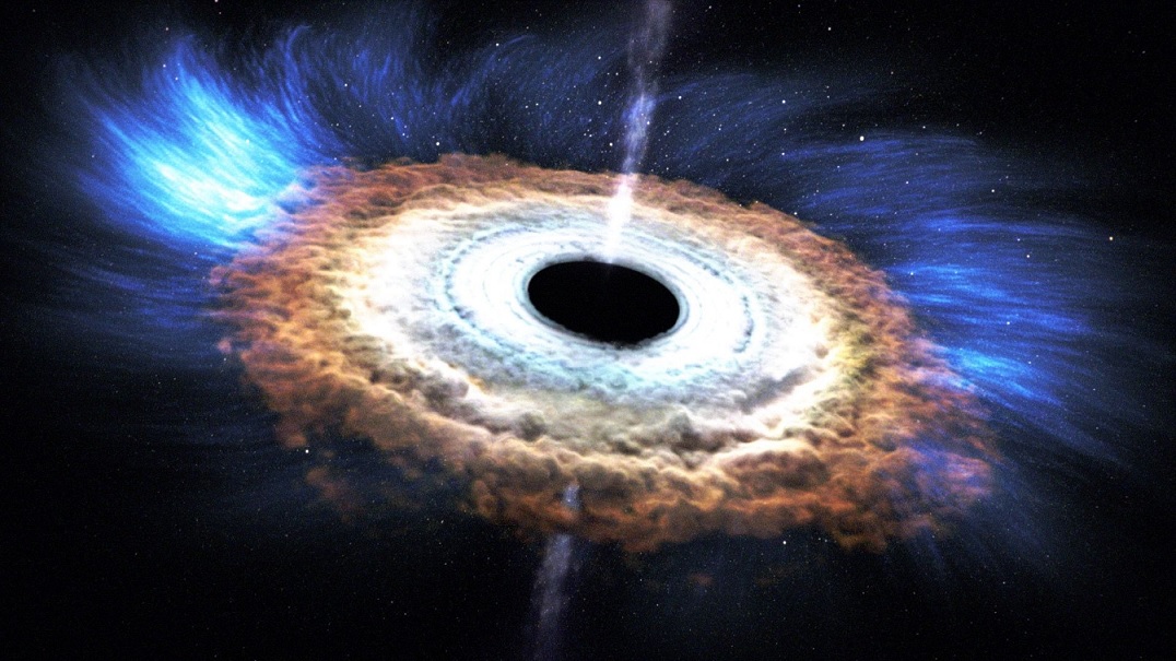 В центрах галактик могут возникать пробки из черных дыр