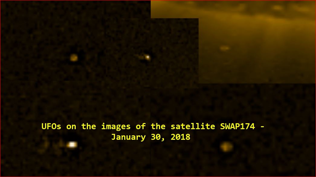 НЛО на снимках спутника SWAP174 - 30 января 2018