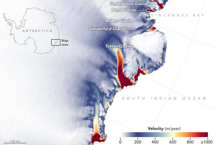 Ледники в Восточной Антарктиде пришли в движение
