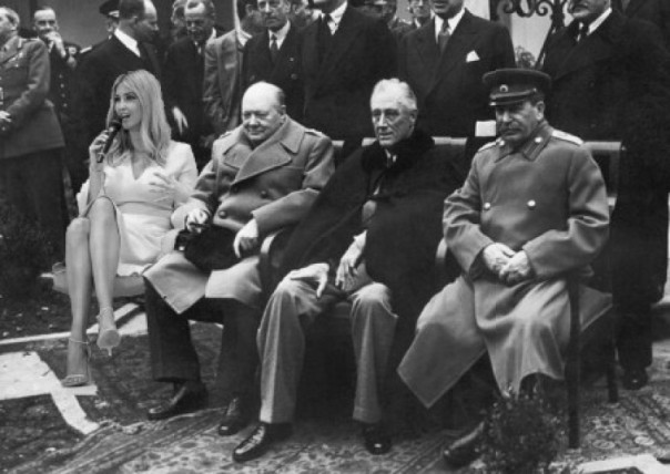 Дочь Трампа и Сталин поделили мир. Интернет полон фотожабами о роли в истории назойливой дочери президента США
